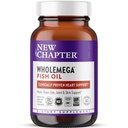 Nová kapitola Wholemega Fish Oil Supplement - 2000mg per Serving, klinicky preukázaný Wild Aljašský lososí olej s Omega-3 + vitamín D3 + astaxantín, 60 Softgels