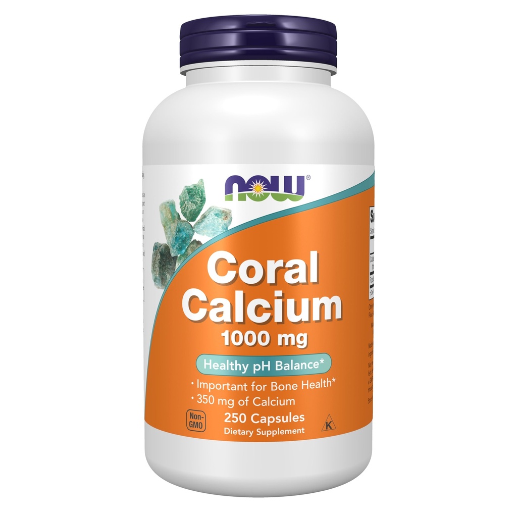 Teraz Foods Supplements, Coral Calcium 1000 mg, Bone Health*, Healthy pH Balance*, 250 Veg Capsules