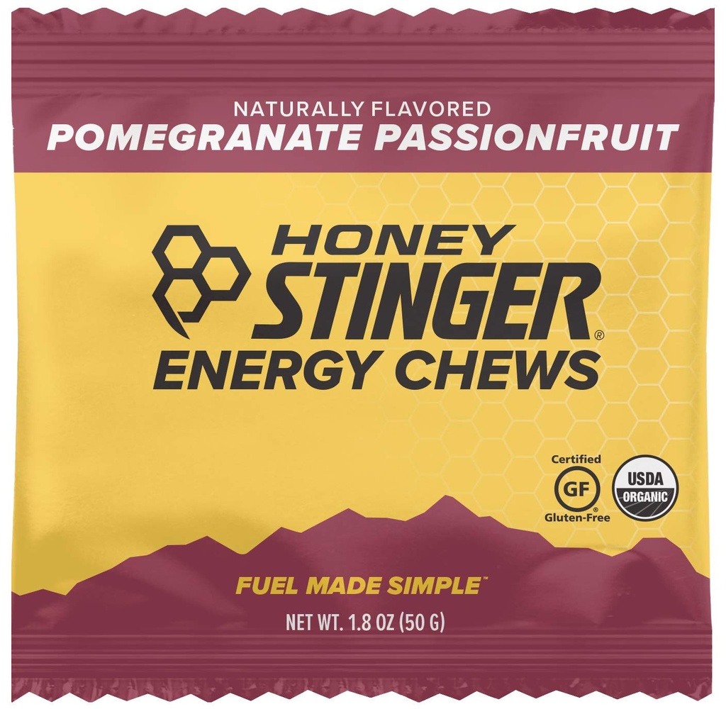 Med Stinger Organic Energy Chews, Pomegranate Passionfruit, 1.8 Ounce