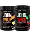 Jacked Factory X John Wick - Wick Mode pred tréningom Powder - Intenzívna energia, Boj-Ready Focus, nezastaviteľný záväzok, a Sheer Will - Posledná Tropical Sunrise & Osaka Cherry Blossom (80 Servings)