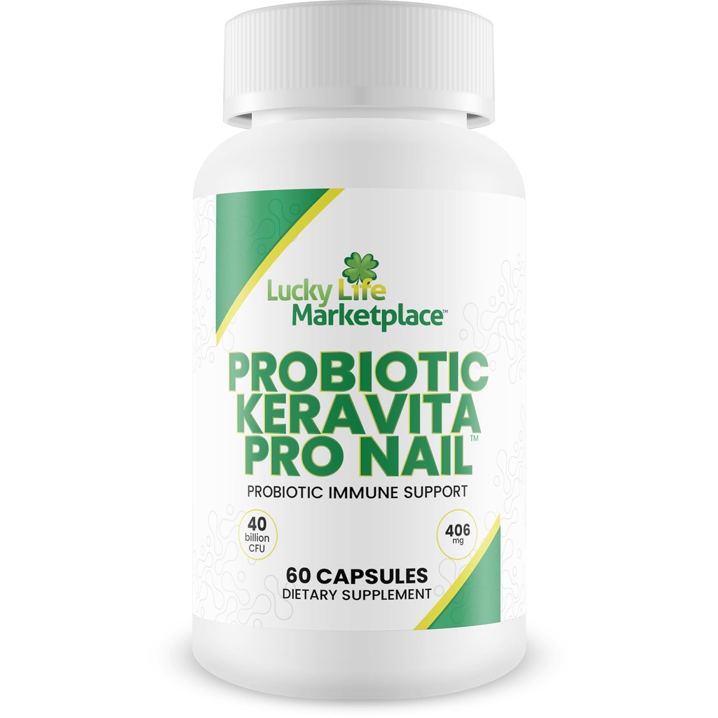 Probiotická Keravita Pro Nail - Probiotická imúnna podpora pomôcť telu prirodzene brániť proti plesni - Podporovať čisté nechty - Podpora zdravé Gut Mikrobiome na pomoc imunitnej reakcie
