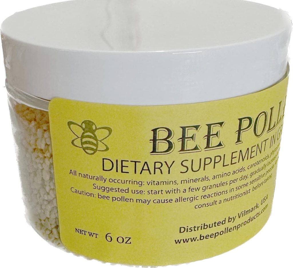 6 oz BEE Pollen 100% čistá prírodná nespracovaná včela granulát 6 oz v pohári