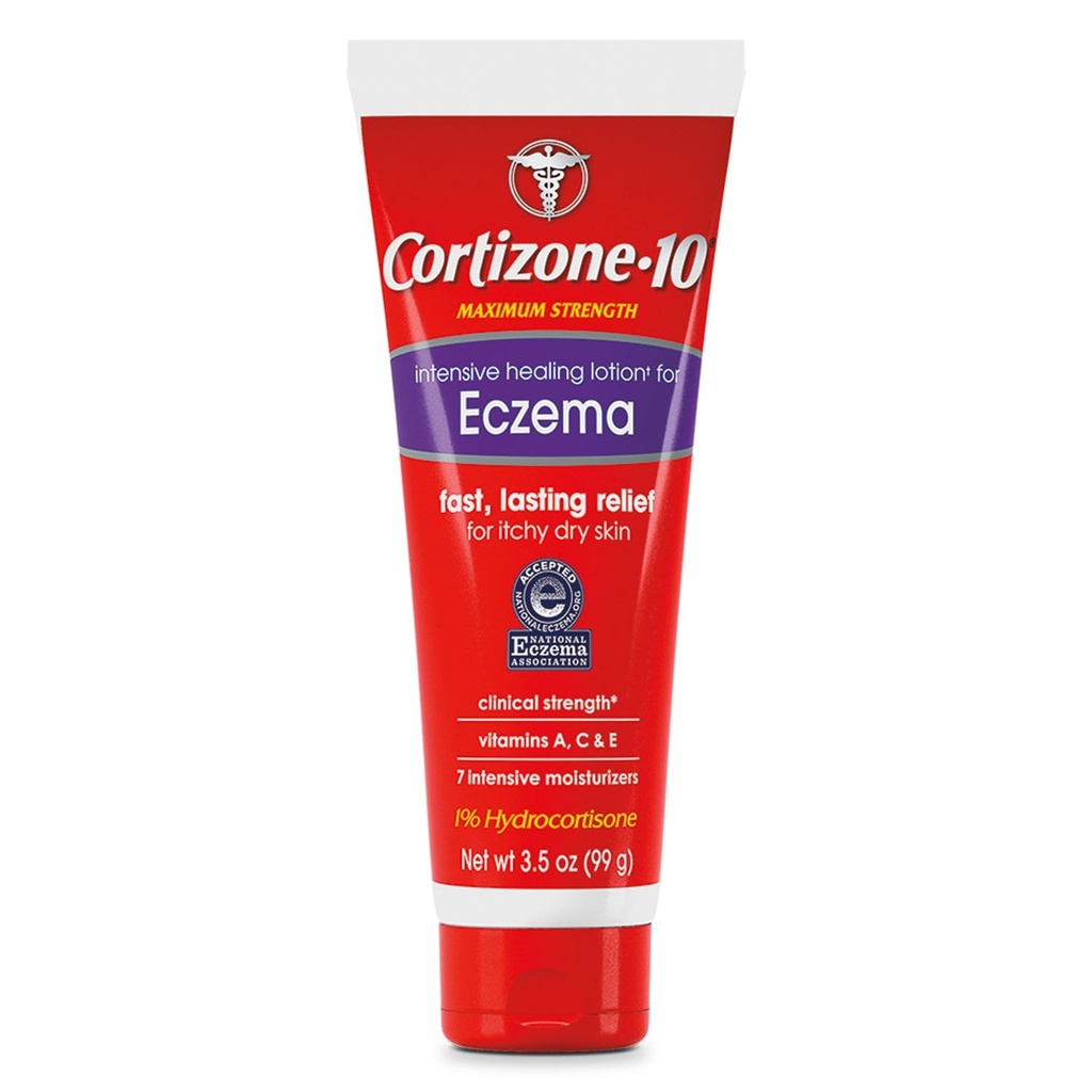 Cortizone 10 Maximálna sila Intenzívne liečiace mlieko pre ekzém, 3,5 oz balenie 1