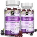 (2 balenia) Glukozamín Chondroitín Gummy, extra sila Spoločná podpora doplnok s MSM a bazy pre mobilitu a flexibilitu, Antioxidant podpora pre mužov a ženy, 120 Gummy