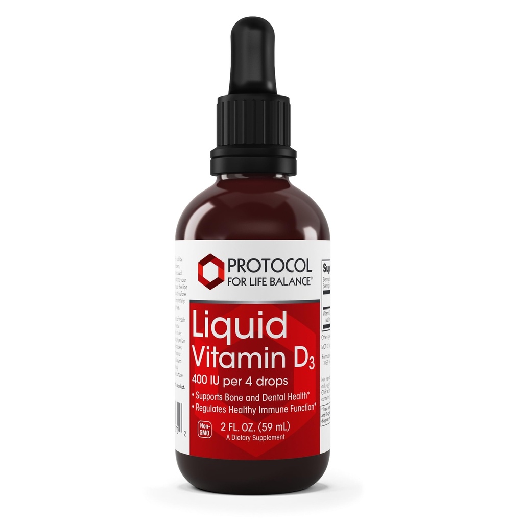 PROTOKOL O ŽIVOTNEJ BILANCII - Tekutý vitamín D-3 - podporuje vstrebávanie vápnika, zdravie kostí a zubov a imunitnú funkciu v kvapkách, ktoré sa ľahko podávajú - 2 Fl oz (60 ml)