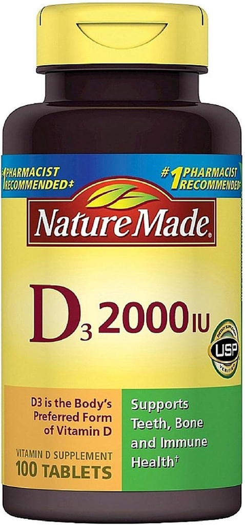 Prírodný vitamín D3 2000 IU tablety 100 ea (balenie 11)