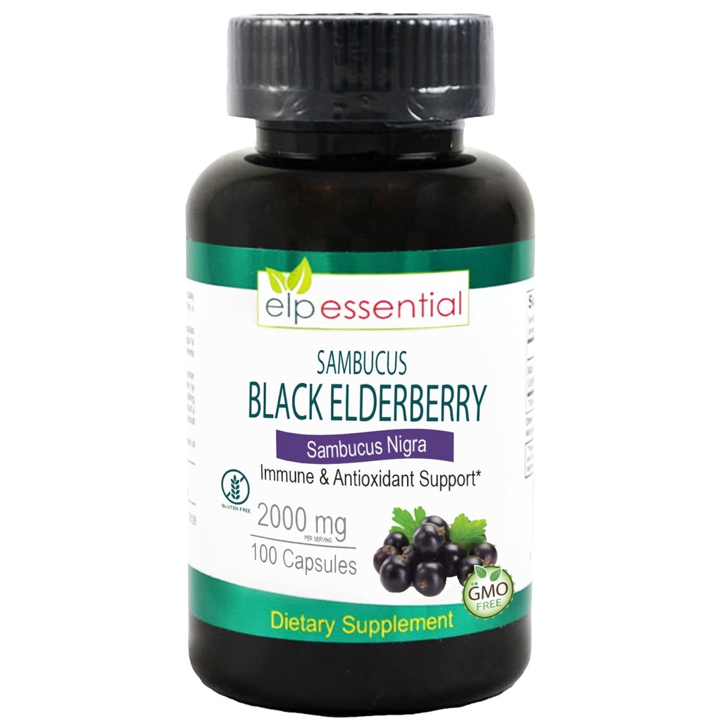 ELP ESSENCIAL Black Elderberry Kapsule 2000mg 