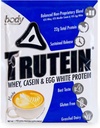 Telová výživa Trutein prášok s vysokým obsahom bielkovín: 45% srsť, 45% Casein, 10% Vaječná bielka, bez lepidla, nízky sodík, tráva Fed Srvátka Proteín prášok, Gym Supplement & Breakfast Shake, Mocha, 34g Vzorka