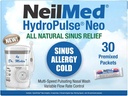 NeilMed HydroPulse Neo. Multi-Speed elektrické pulzujúce Nasal Sinus zavlažovanie systém s 30 Sinus Rinse Premixované pakety.