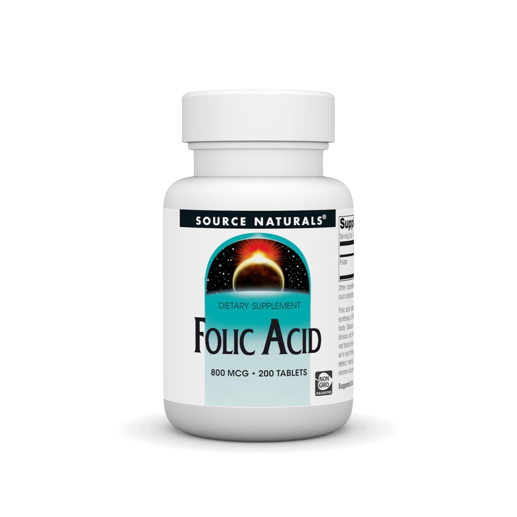 Zdroj Naturals Folic Acid 800 Mcg Tablet, 200 Počet