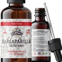 Sarsaparilla Tincture, Organic Sarsaparilla Extract (Smilax Medica) Sušený koreň, bez GMO v zeleninovom glyceríne 2 oz, 670 mg