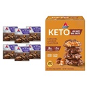 Atkins Pecan Caramel & Caramel Almond Clusters, 60 & 20 Gróf, High Fiber, Low Sugar, Low Carb
