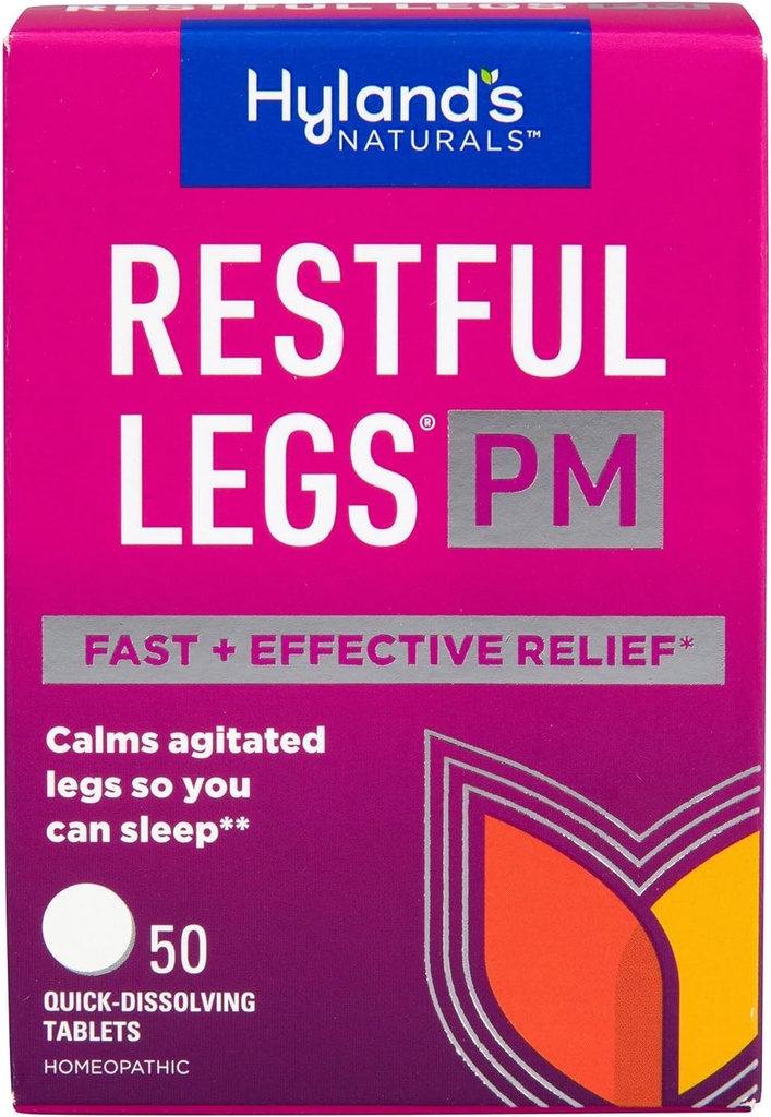 Hyland's Restful Legs PM, nočný vzorec, upokojuje Agitated Legs, takže môžete spať, 50 Quick Dissolving Tablets (Pack of 3)