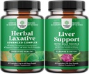 Bundle of bylinné preháňadlo Kapsule s probiotikami a mliekom sliepky Pečeň podpora doplnok - Natural Colon Detox Tráviaca podpora systém - Bylinné pečeň doplnok s Silymarin mlieko