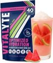 Vitalyte Electrolyte Powder Drink Mix, Izotonic Electrolyte Hydration Mix, Gluten Free Post Workout Powder, Balenie po 1, 35 oz., Watermelon Flavor