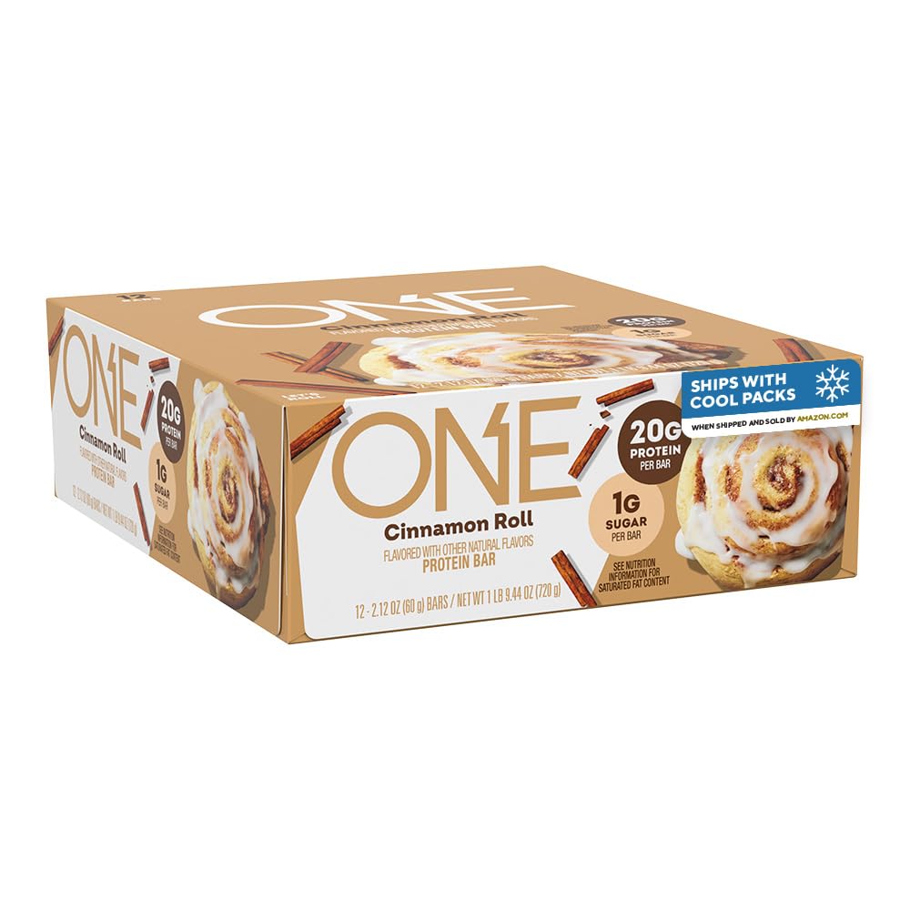 JEDNOTLIVÉ proteínové tyčinky, škoricové rolky, bezlepkové lepidlo s 20g proteínom a 1g cukru, špajzové spony, 2,12 oz (12 počet), balenie May Vary