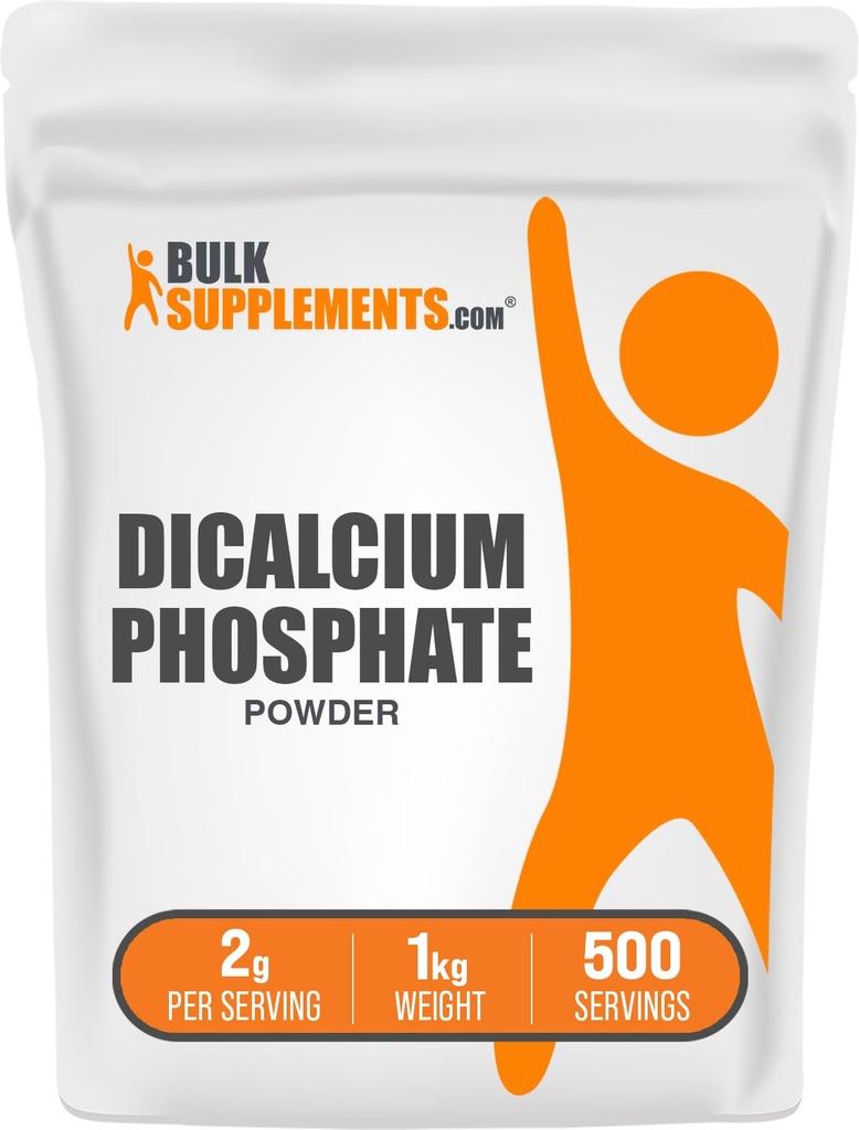 BulkSupplementments.com Dikalciumfosfát prášok - vápnik doplnok, DCP doplnok - Neochutené a bez lepidla, 2g na porciu, 1kg (2,2 lbs) (Pack of 1)