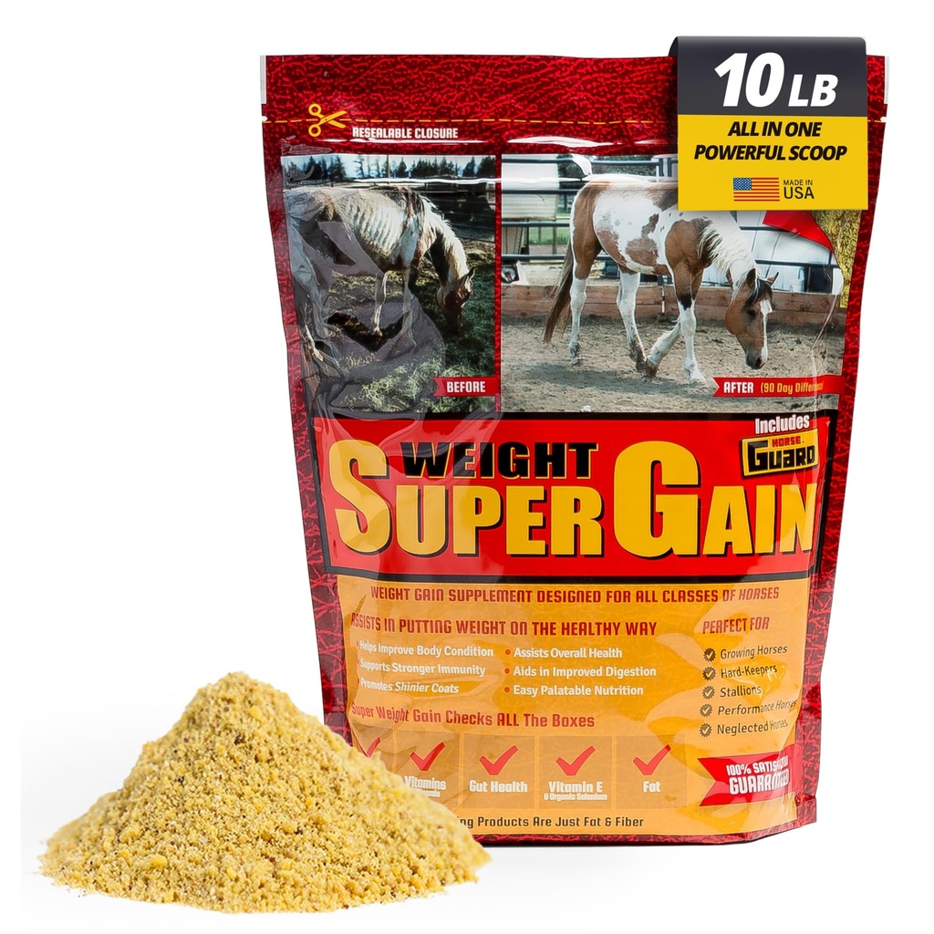 Super hmotnosť Zisk 10 LB, Equine Vitamín Minerálne, Probiotické a hmotnosti Prírastok