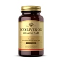 Solgar Cod Liver Oil - 250 Softgels - Poskytuje vitamíny A a D - non-GMO, bez lepku - 250 Servisov
