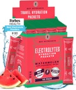 KĽÚČOVÉ NUTRIENTY Powder Pakety Electrolytes - Osviežujúci vodný melón 40 Balíčky hydratačné - Cestovné hydratačný prášok - bez cukru, bez kalórií, bez lepidla - Vyrobené v USA
