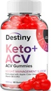 Destiny Keto ACV Gummy - Advanced Formula Destiny Keto Plus ACV Gummy, Manažment hmotnosti, Destiny ACV Diétary Supplement Muži Ženy (60 Gumies)