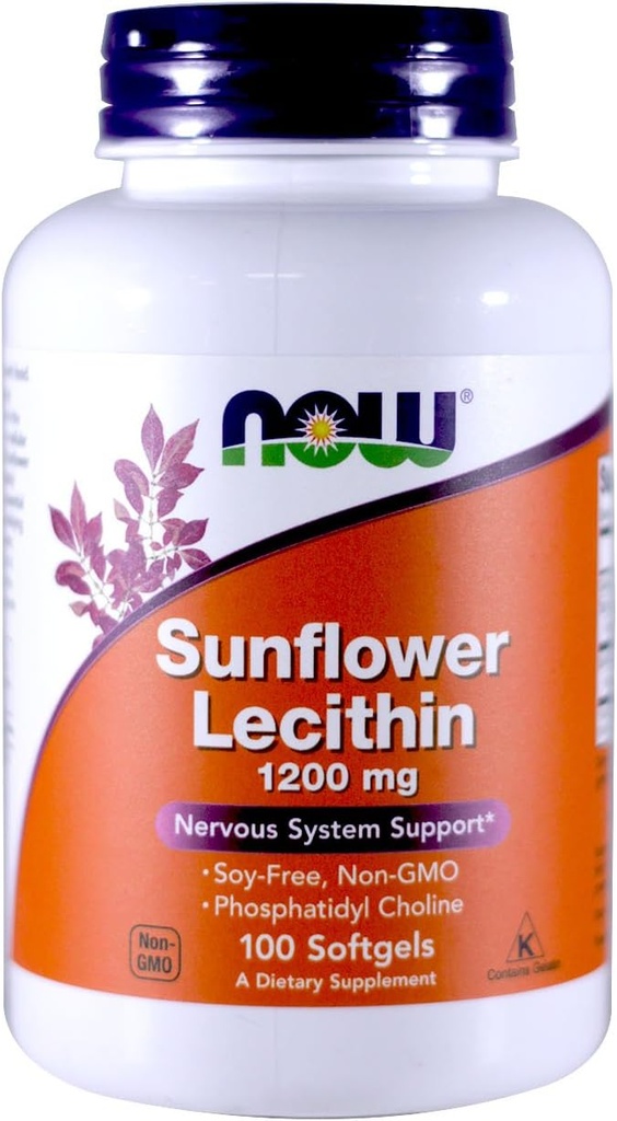 Teraz Foods Slnečnicový lecitín Non-GMO, 1200mg, 100Sgels (2 balenia)