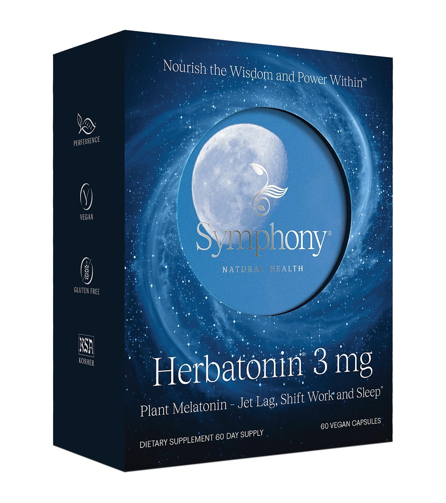 Herbatonín 3mg - jediná prírodná rastlina Melatonín prírodný spánkový cyklus, hodiny a circadian Rhythm podpora pre Jet Lag, 60 Vegan Kapsule (60 Day Supply)