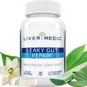 Leaky Gut Opravy Prírodné Gut Zdravie Doplnkové glutamín Organické Slippery Elm NAG Marshmallow Root Aloe Vera MSM Quercetin Hypromelain podporuje tráviace mäknutie, Gut Wellness 1000mg 60 Caps