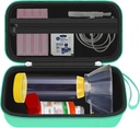 Hard Travel Case for Astma Inhaler, Inhaler Spacer Case for Kids and Adults, Masks, Astma Accessories with Mesh Pocket for Medicine and Other Accessories, Green (CASE LEN)