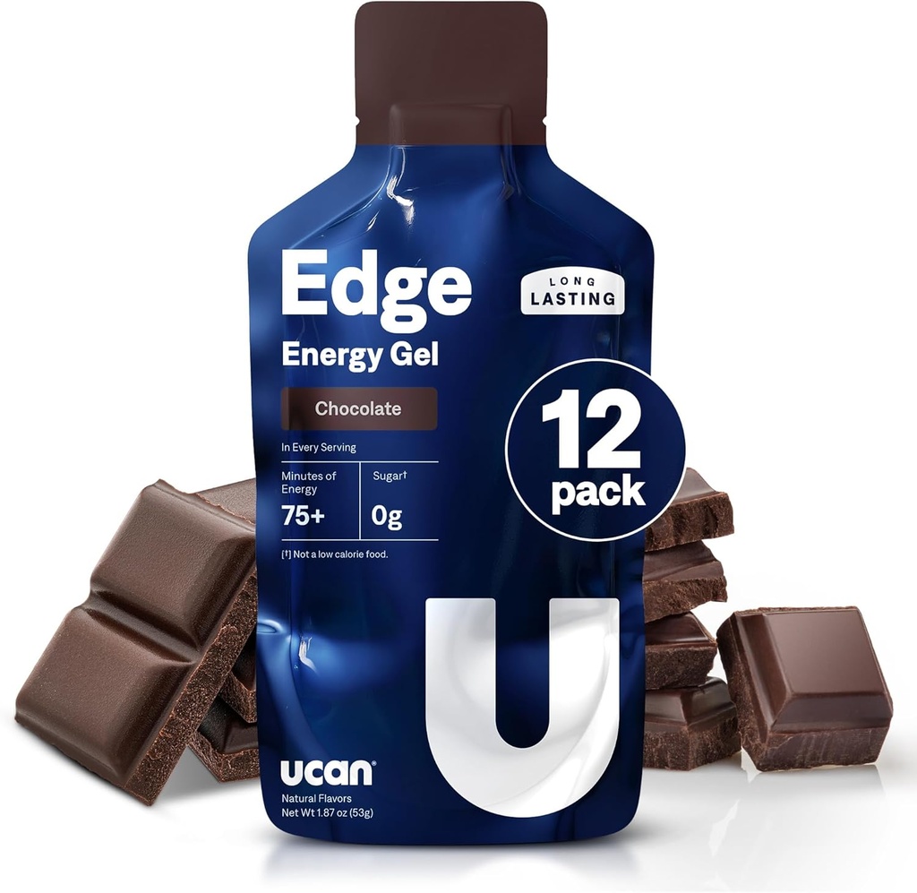 UCAN Edge Energy Gel Shots, Čokoláda (12, 2 Ounce Pakets) pre beh, školenia, cvičenie, Fitness, Cyklistika, Crossfit 