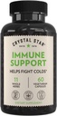 Crystal Star Immune Suplement (60 kapsúl) - Herbal Immune Booster pre proactive Multi-System Defense - Echinacea, Goldenseal, Yarrow & Elecampane - Non-GMO
