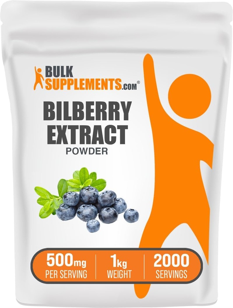 BulkSupplementments.com Bulberry Extract Powder - Čučoriedkový extrakt doplnok, bylinné doplnky - Vegan & Glulten Free, 500mg per Serving, 1kg (2,2 lbs) (Pack of 1)