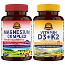 Vitalitown komplex horčíka a vitamín D3 K2 Bundle (sada z 2)