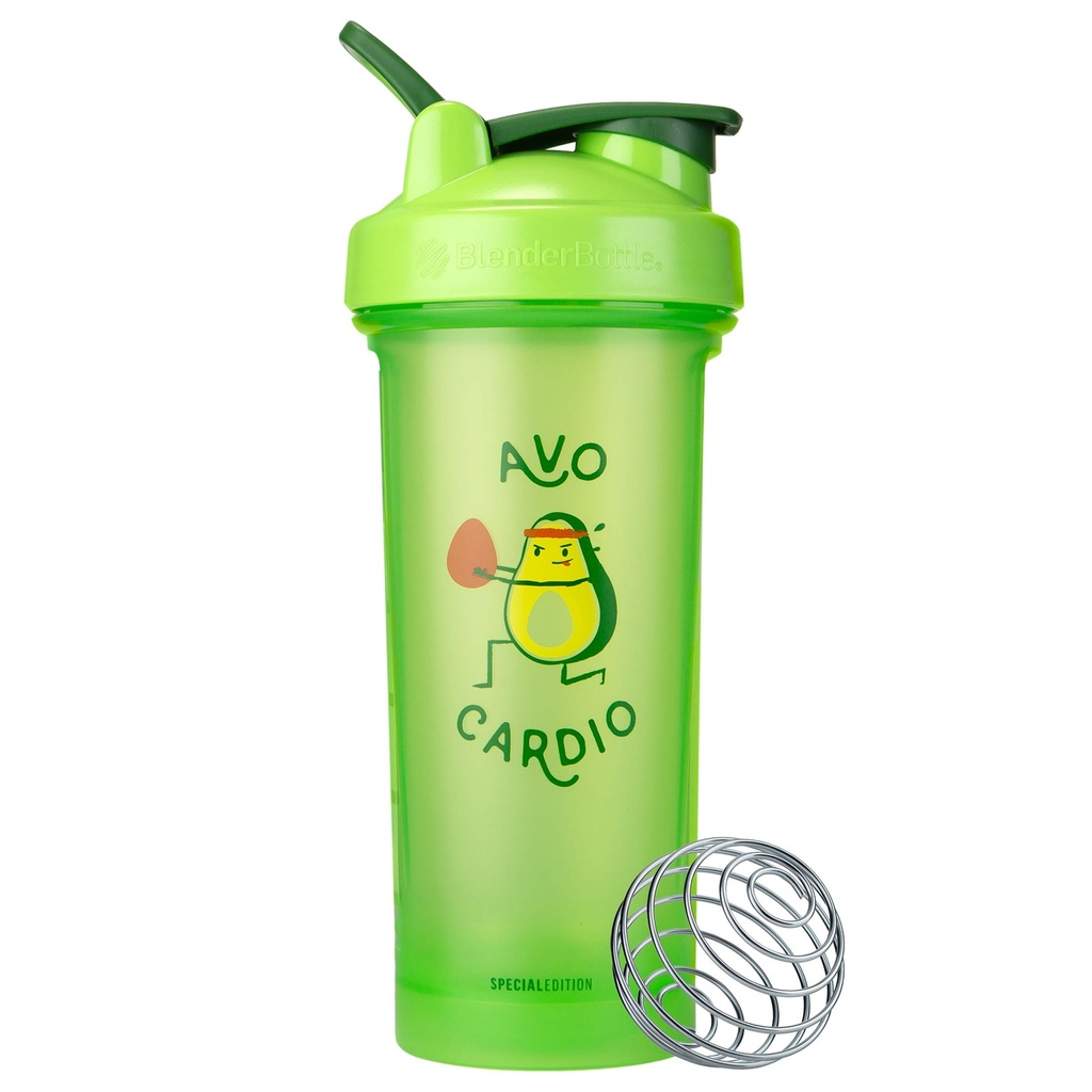 BlenderBottle Len pre zábavu Classic V2 fľaša Shaker Ideálne pre proteínové Shake a pre cvičenie, 28-Ounce, Avo Cardio