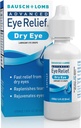 Bausch & Lomb Advanced Eye Relief, Lubricant Eyerops for Suché oko, Hydratačné a upokojujúce, Replenishes Tears for Fast & Long-Lasting Relief, 1 Fl Oz (Stock of 3)