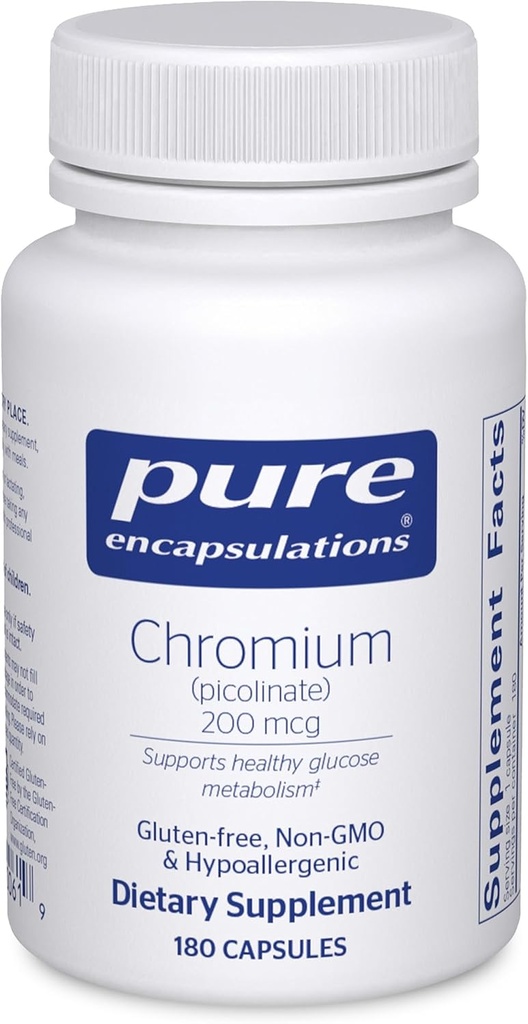 Pure Encapsulations Chróm (Pikolinát) 200 μg 