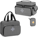 CURMIO Storage Bag Prázdne, Uzamykateľné pilulky Fľaša Organizátor s prenosným zipsom pre prvej pomoci Kits, Medicine Box pre domov a cestovanie