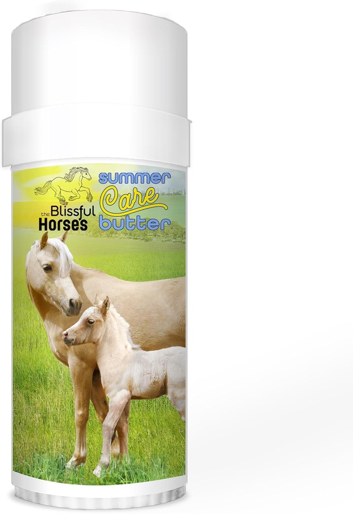 Blissful Kone Letná starostlivosť sun Butter, Jemné Horse Sunscreen, Easy-to-Apply Equine Sunblock Solution, Must-Have Horse Essentials for All Day Sun Protection, 2 oz.