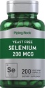 Piping Rock kvasinka zadarmo selénium 200mcg 