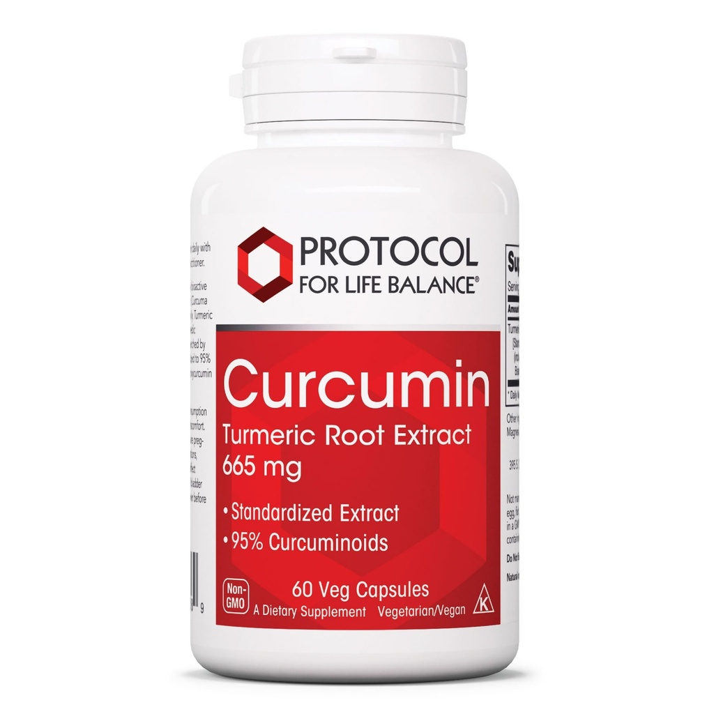 PROTOKOL PRE ŽIVOTNÉ BILANČNÉ Curcumin Turmeric Root Extract - 95% Štandardizovaný Curcuminoids - 665 mg Curcumin - Curcumin Turmeric Supplement - Non-GMO & Kosher - 60 Veg Kapsule