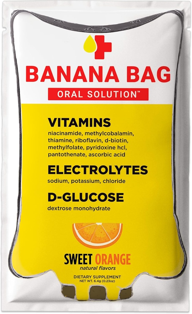 Banana taška perorálne riešenie Recovery Packets  Pohodlné, jednoduché na miešanie a ideálne pre akýkoľvek životný štýl.