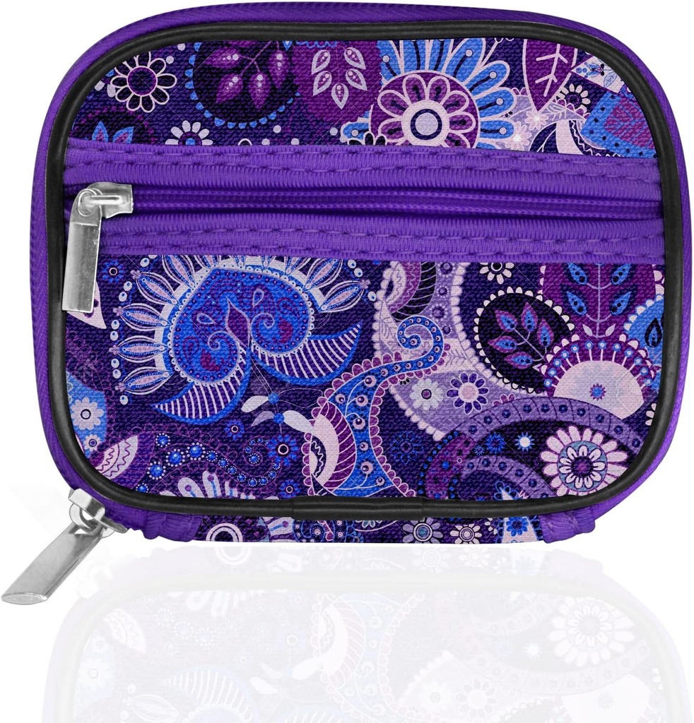 Serfeymi Travel Pill Organizátor Case for Purse with Remazable 7 Day Box, Módne Pill Container for Medicine, Vitamín, Supplement - Purple 01