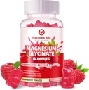 Magnesium Glycinate Gummies 1000mg - Sugar Free Magnesium Potassium Supplement with Vitamin D, B6, CoQ10 for Calm Mood & Sleep Support - 90 Raspberry Gummies.