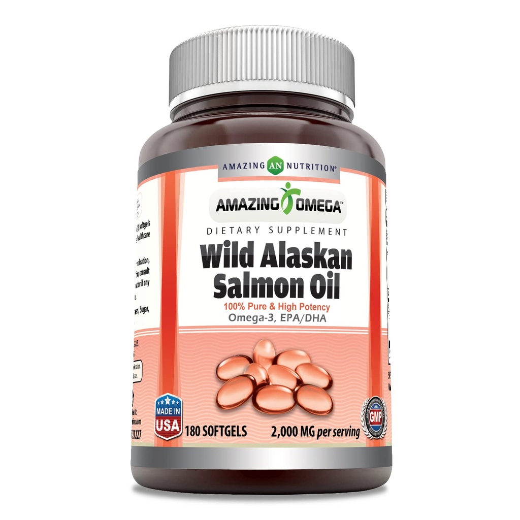 Amazing Omega Wild Aljašský lososí olej doplnok 
