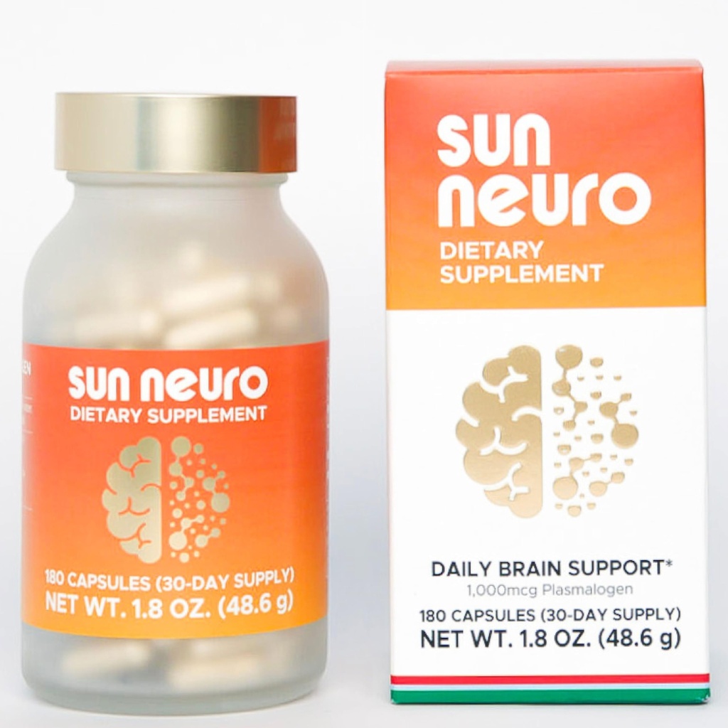 Sun Chlorella Sun Neuro Nootropic Brain Supplement - Denná koncentrácia pamäte a zaostrenie doplnok pre ženy a mužov - Prírodné plazmové Boost z moru Ananás - 180 Kapsule