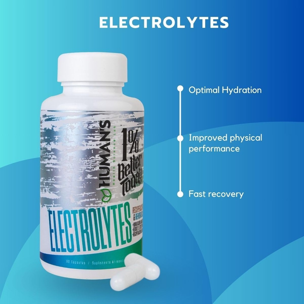 HUMAN'S LAB Health Electrolyte Complex Kapsule, Advanced Hydratácia, Fyzický výkon a podpora obnovy, 90 Kapsule