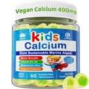 Deti Vápnikové Gumičky + vitamín D3 K2, horčík, zinok, extra absorpcia Algae Vápnik doplnok pre deti nežné do žalúdka, kosti, zuby, svalovina, mozog, cukor bez chutí Deti Vitamíny 4+, 60 Počet
