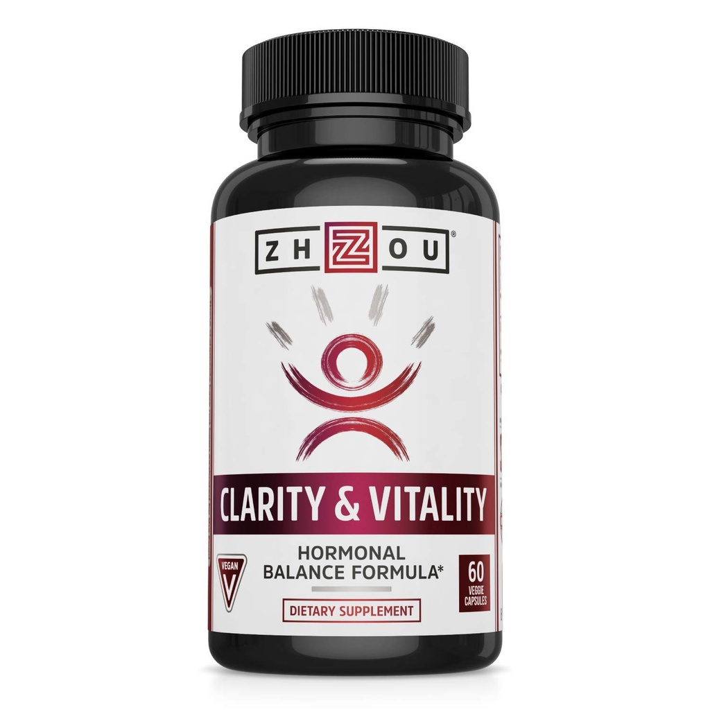 ZHOU jasnosť a vitalita (bývalá DHEA) 50 mg, Hormonálna rovnováha Formula pre ženy a mužov, zdravé starnutie, non- GMO, Vegan, Gluten Free, 60 Kapsule