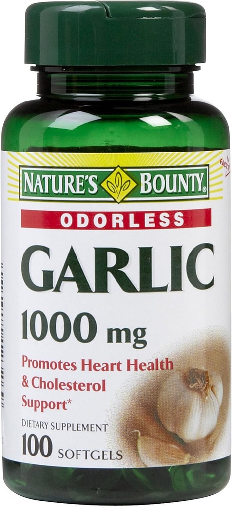 Bounty extrakt z cesnaku doplnok, podporuje cirkulačné funkcie, 1000 mg Rýchle uvoľnenie Softgels, 100 Počet, Balenie 3