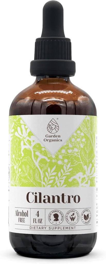 Cilantro bez alkoholu prírodný extrakt z tinktúry, imunitný systém posilňovač, tekuté kvapky vyrobené zo 100% Cilantro sušené Leaf (4 fl oz)